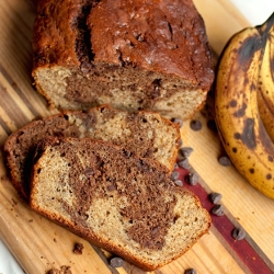 Peanut Butter Chocolate Banana Bread