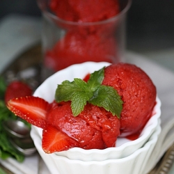 Strawberry Fresh Mint & Lime Sorbet