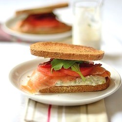 Smoked Salmon Sandwich on Rye