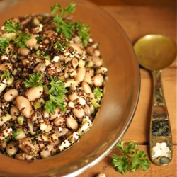 Toasted Quinoa with Cranberry Beans