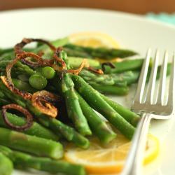 Asparagus Salad w/ Crispy Shallots