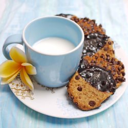 Ganache Dipped Choco Chip Cookies