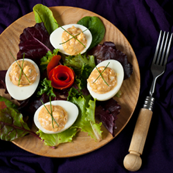 Obatzda Stuffed Eggs