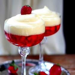 Champagne Mousse with Strawberries