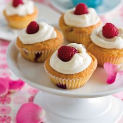 Raspberry Rosewater Cupcakes