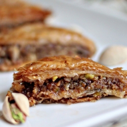 Baklava using Walnuts & Pistachios