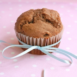 Chocolate PB Banana Muffins