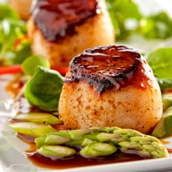 Hoisin-Glazed Sea Scallops