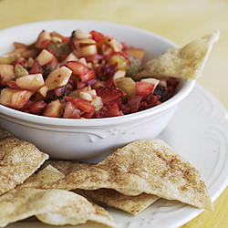 Fruit Salsa w/ Cinnamon Chips