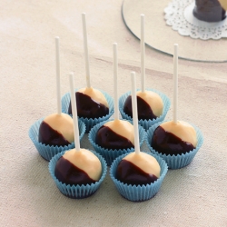 Boston Cream Pie Cake Pops