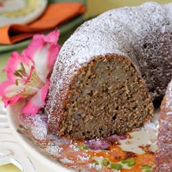 Spiced Pear Sour Cream Bundt Cake