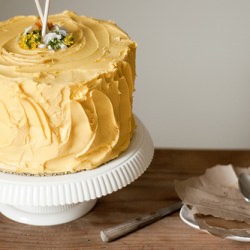 Yellow Birthday Cake