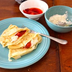 Whey Crepes, Homemade Ricotta