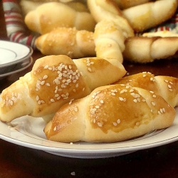 Croissants with Sesame Seeds