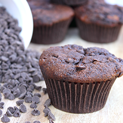 Double Chocolate Banana Muffins