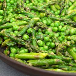 Sauteed Asparagus and Peas