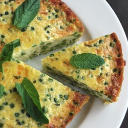 Peas and Mint Clafoutis