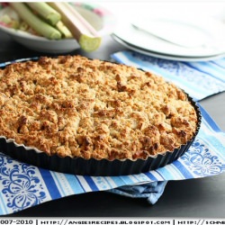 Rhubarb Streusel Cake