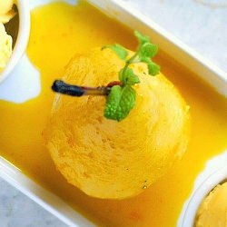 Poached Pear in Spicy Mango Nectar