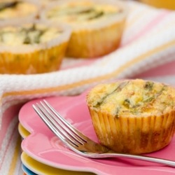 Crab & Asparagus Quiche Cupcakes