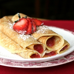 Rhubarb Crepes