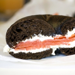 Pumpernickel Bagel with Lox