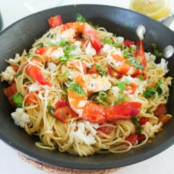 Lemon Prawn and Crab Spaghettini