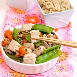 Sesame Tofu with Spring Vegetables