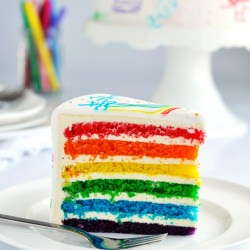 Rainbow Doodle Cake