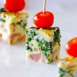 Ham Cheese Spinach Egg Casserole