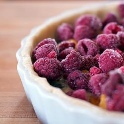 Raspberry Peach Frangipane Tart