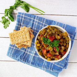 Warm Pigeon Pea & Chorizo Salad