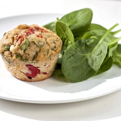 Savory Spinach, Feta and Red Pepper Muffins