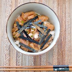 Sashimi Rice Bowl Made w/Leftovers