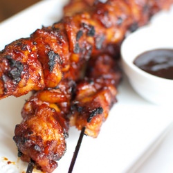 Barbecued Chicken Kebabs