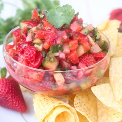 Strawberry Serrano Cucumber Salsa