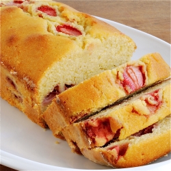 Strawberry Cornmeal Pound Cake