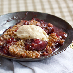 Oregon Fruit Vanilla Plum Crisp