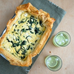 Spinach and Three-Cheese Pie