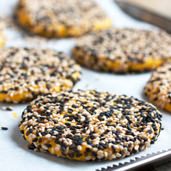 Sesame-Coated Pumpkin Pancakes