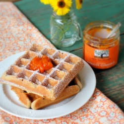 Golden Flax Waffles