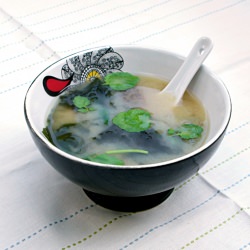 Miso Soup with Watercress