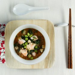 Miso Soup w/ Shrimp & Tofu