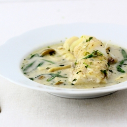 Poached Cod in Coconut Milk