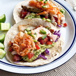 Fish Tacos with Kimchi