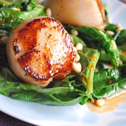 Scallops with Spinach