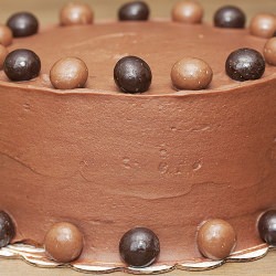 Milk Chocolate Malt Ball Cake