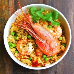 Spot Prawns And Rice Jambalaya