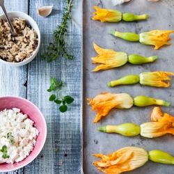 Squash Blossoms Two Ways