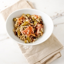 Couscous Mushrooms Prosciutto